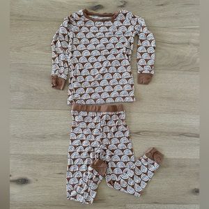 Little Sleepies Pajama Set, Size 2T, brown rainbow